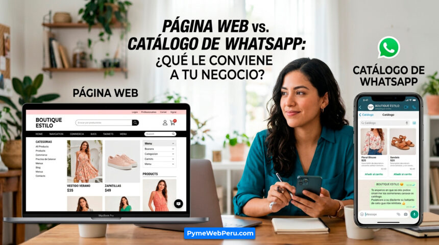 Página web vs. catálogo de WhatsApp: ¿qué le conviene a tu negocio?