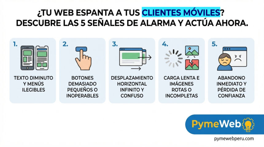Página web en el celular: 5 señales de que estás perdiendo clientes